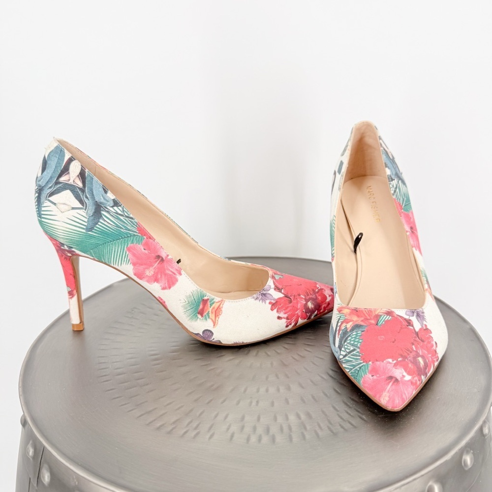 Marc Fisher Floral Print Heels